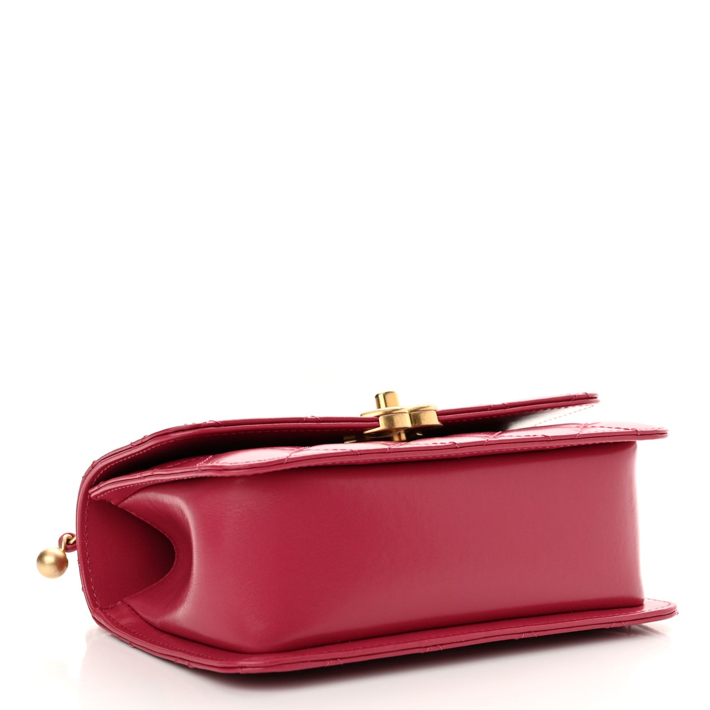 Calfskin Quilted Mini Perfect Fit Flap Dark Pink