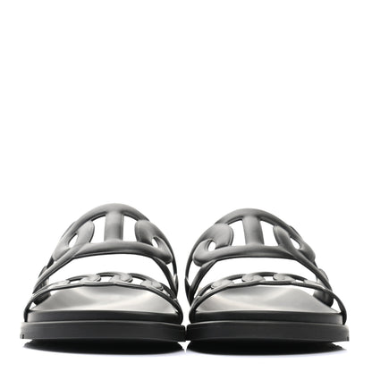 Hermes Nappa Extra Sandals 38 Black 2 of 8