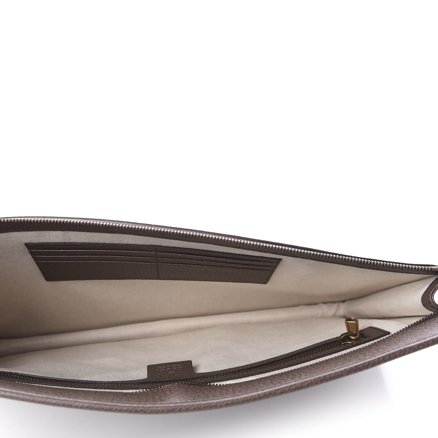 GG Supreme Monogram Textured Calfskin Web Ophidia Documents Holder Beige Ebony New Acero