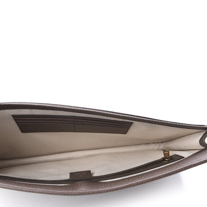 Gucci GG Supreme Monogram Textured Calfskin Web Ophidia Documents Holder Beige Ebony New Acero 5 of 9