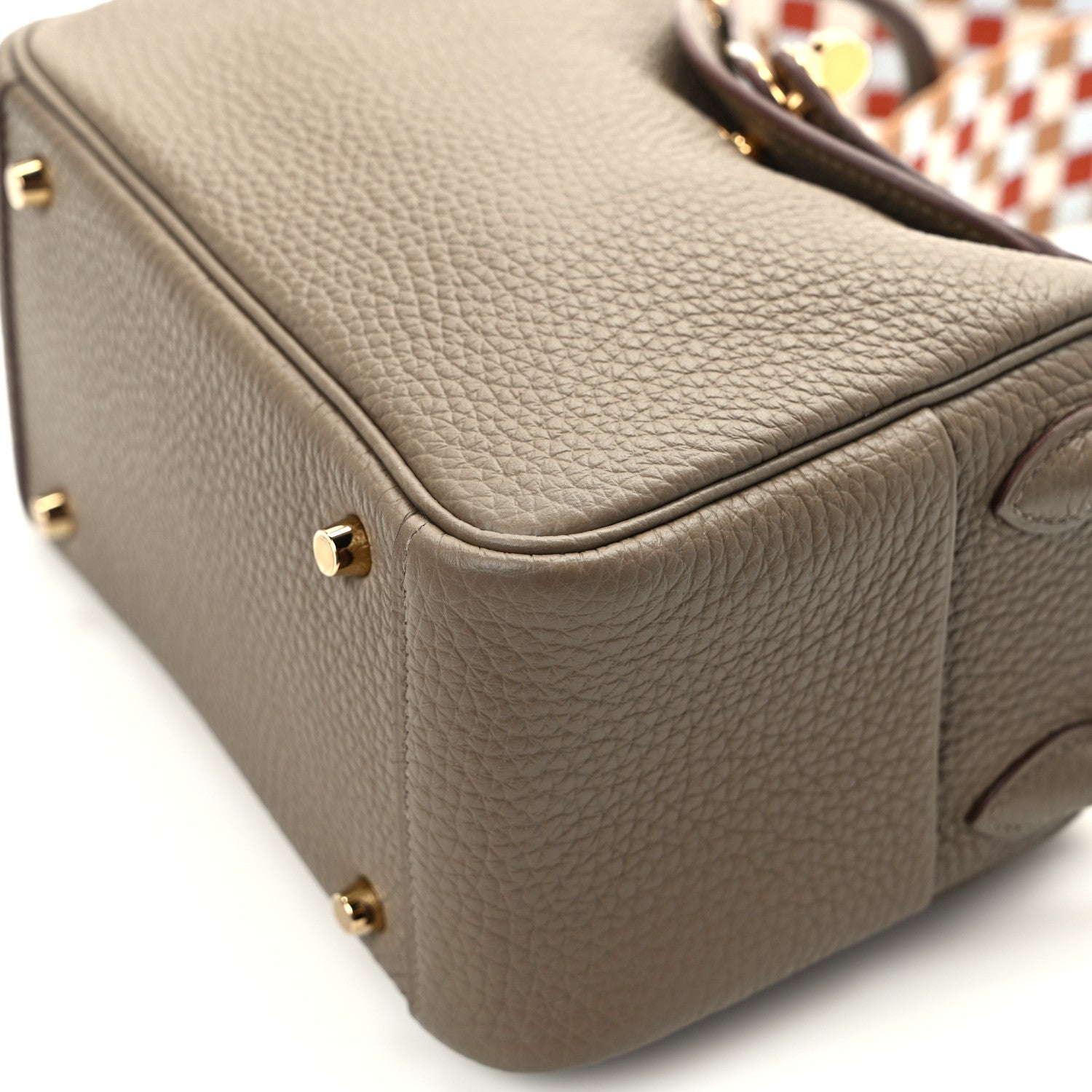 Hermes Taurillon Clemence Maxi Quadrille Mini Lindy 20 Etoupe Chai Nata Bleu Brume 12 of 13