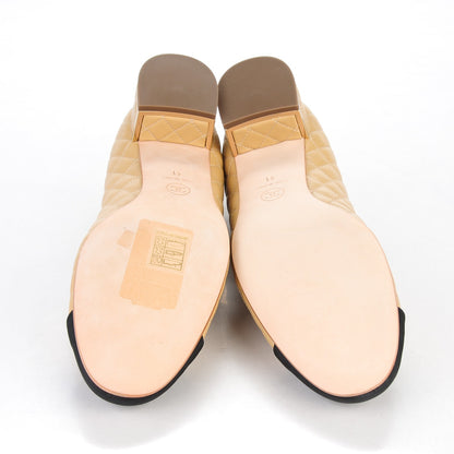 Chanel Lambskin Grosgrain Quilted CC Cap Toe Low Heel Pumps 41 Beige Black 8 of 9