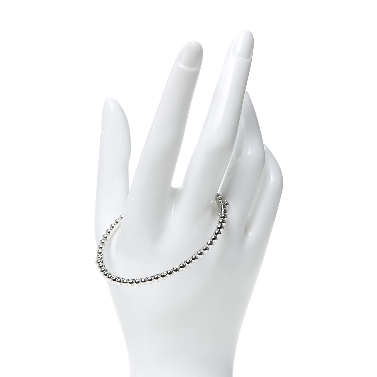 18K White Gold Perlee Pearls of Gold Bracelet M
