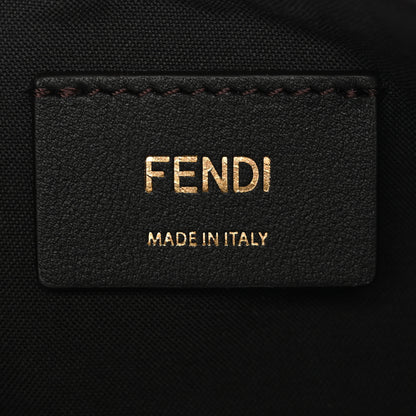 Fendi Denim Vitello King F is Fendi FF Embroidered Mini Fendigraphy Hobo Bag Blue Brown Blue Brown 7 of 11