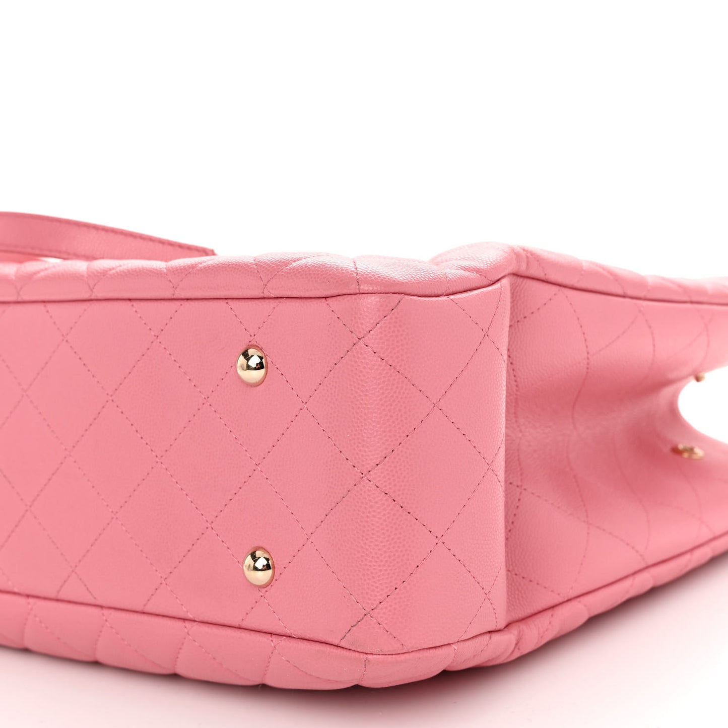 Caviar Quilted Large Shopping Tote Pink
