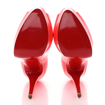 Christian Louboutin Patent Lady Peep 150 Pumps 36.5 Fluo Rose Paris 5 of 8