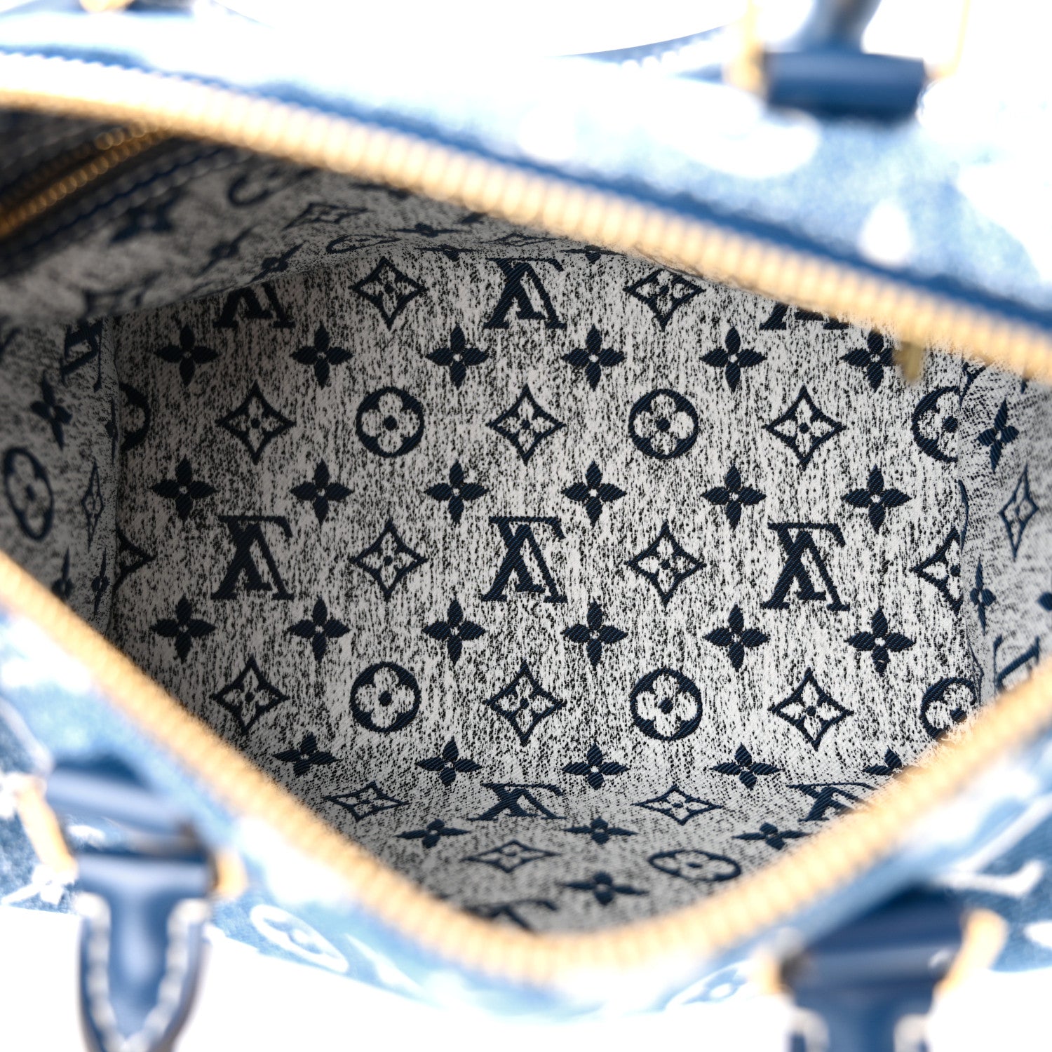 Louis Vuitton Monogram Jacquard Denim Speedy Bandouliere 25 Bleu 5 of 9