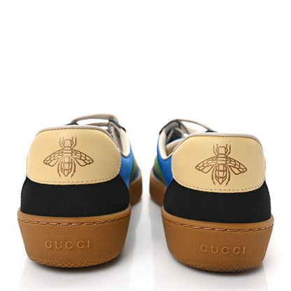 Gucci Nylon Suede Web Womens G74 Sneakers 37.5 Black Bright Splash 5 of 9