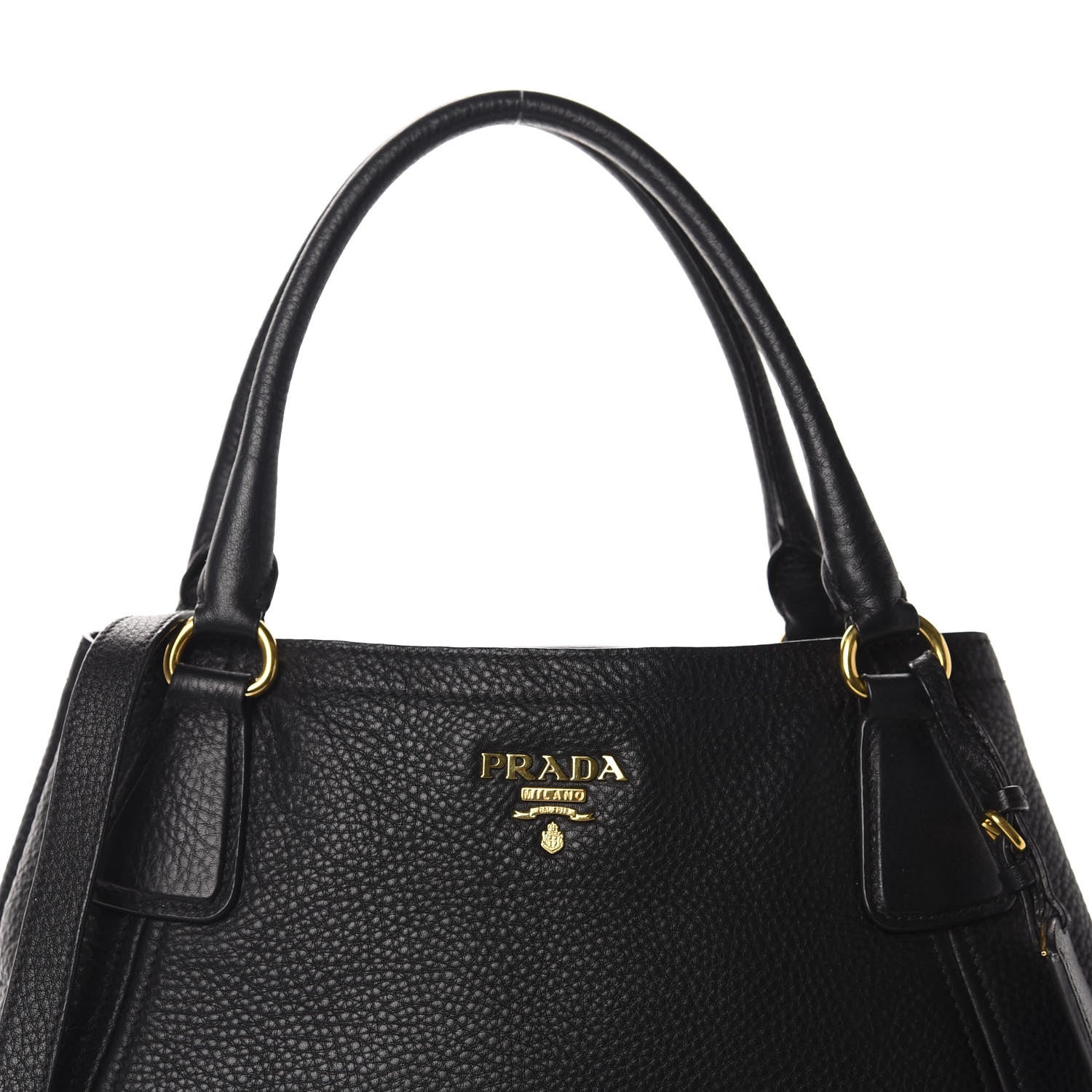 Prada Vitello Daino Tote Black 12 of 12