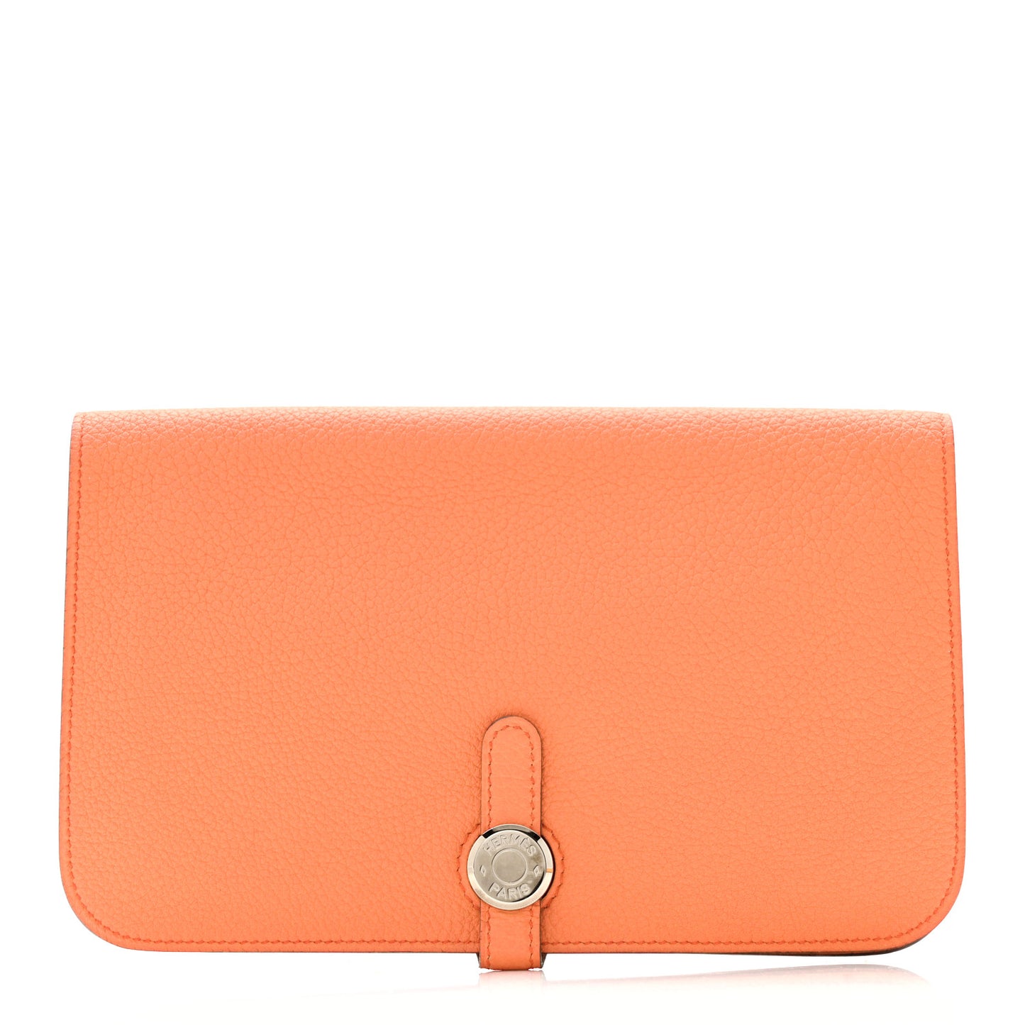 Togo Dogon Duo Wallet Orange Poppy Rose Candy