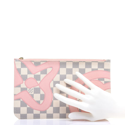 Louis Vuitton Damier Azur Tahitienne Neverfull MM GM Pochette 2 of 13