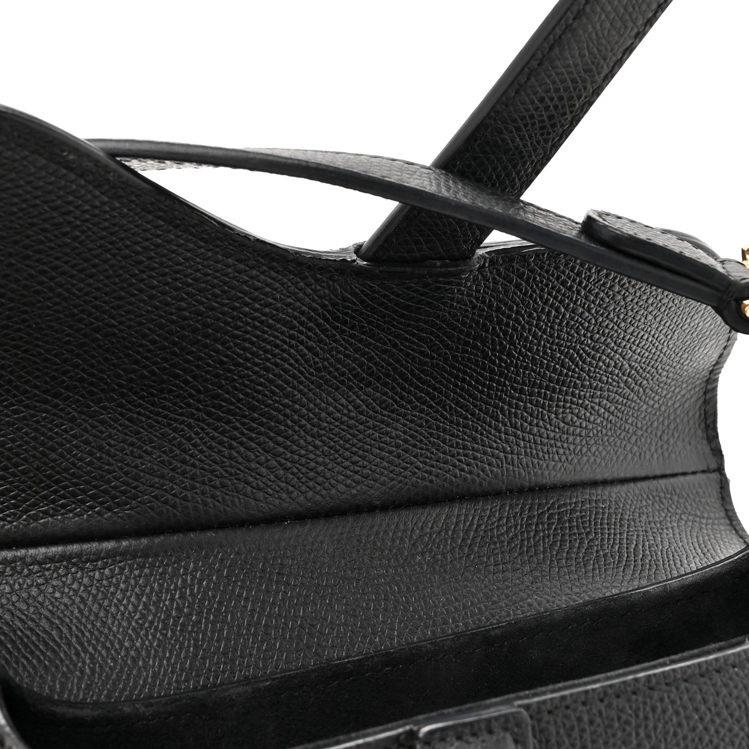 Christian Dior Grained Calfskin Mini Saddle Bag With Strap Black 11 of 12