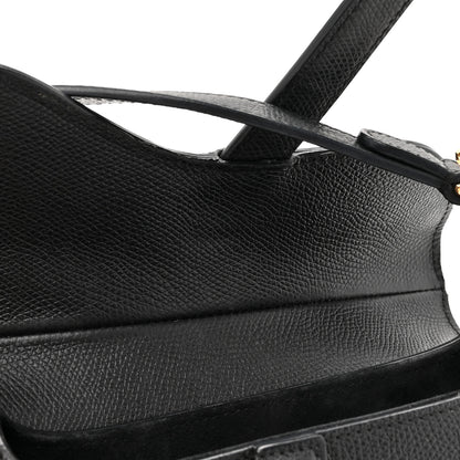 Christian Dior Grained Calfskin Mini Saddle Bag With Strap Black 11 of 12