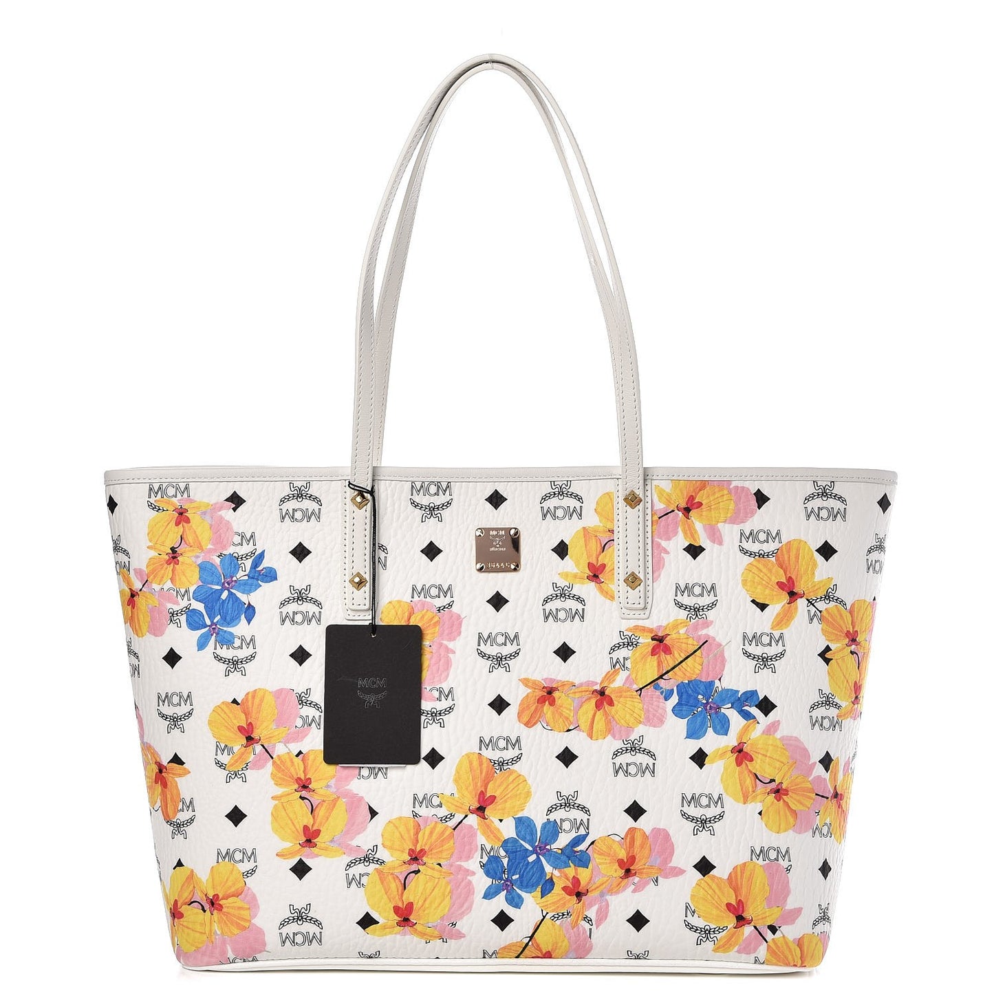 Visetos Floral Print Medium Essential Zip Top Shopper Tote