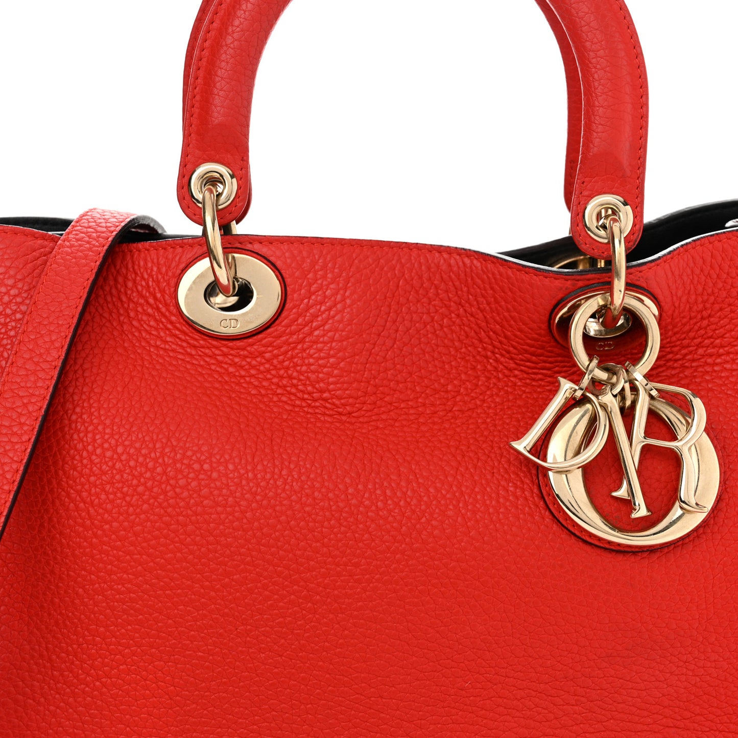 Calfskin Medium Diorissimo Tote Red