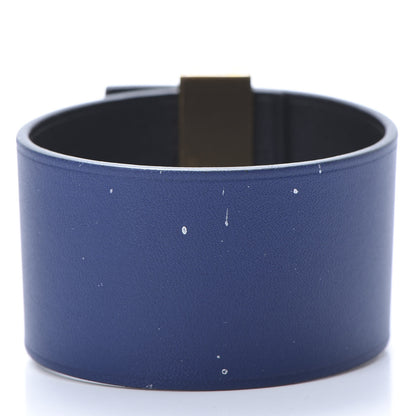 Hermes Chamonix Tadelakt Illusion Bracelet PM Bleu Saphir Black 3 of 8