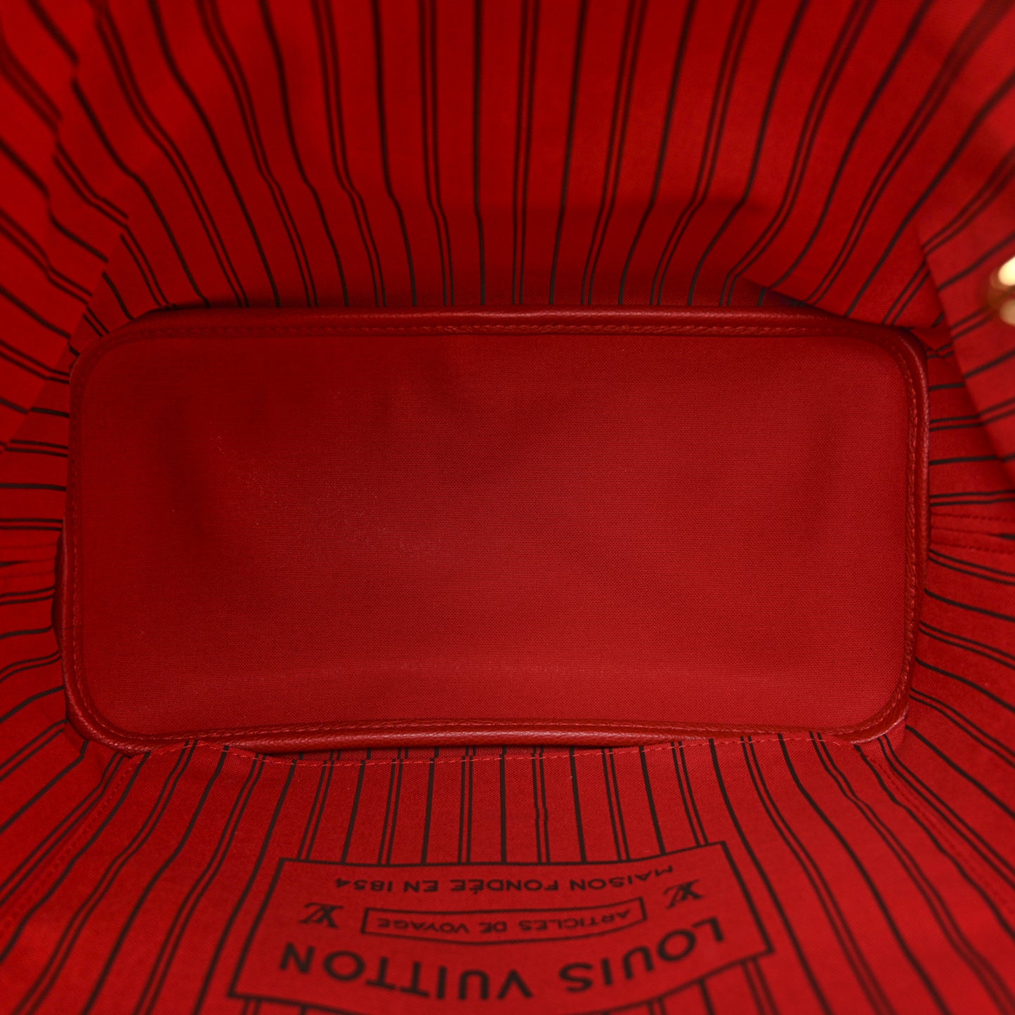 Monogram Inside Out Neverfull Bandouliere MM Sari Red
