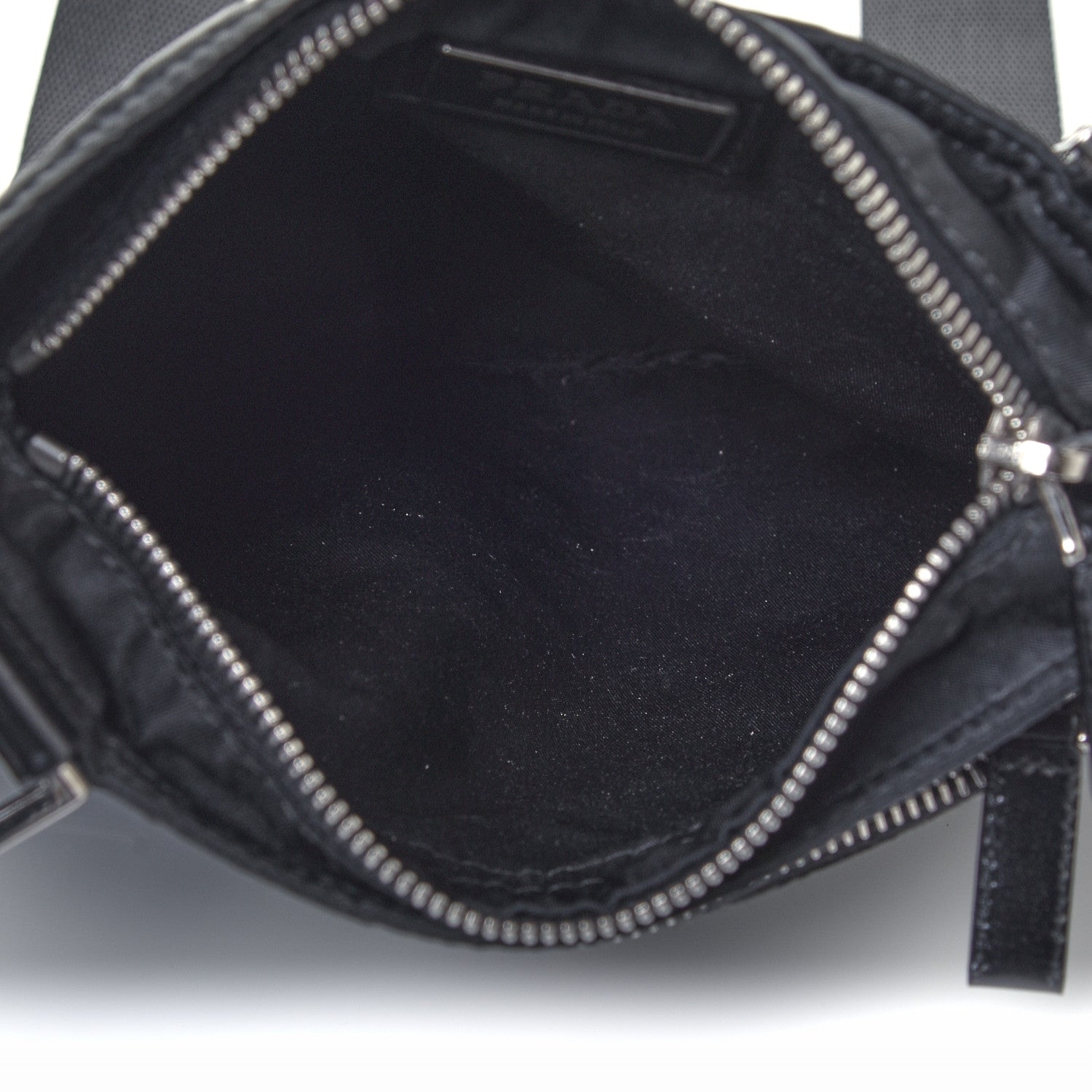 Prada Nylon Flat Messenger Bag Black 4 of 10