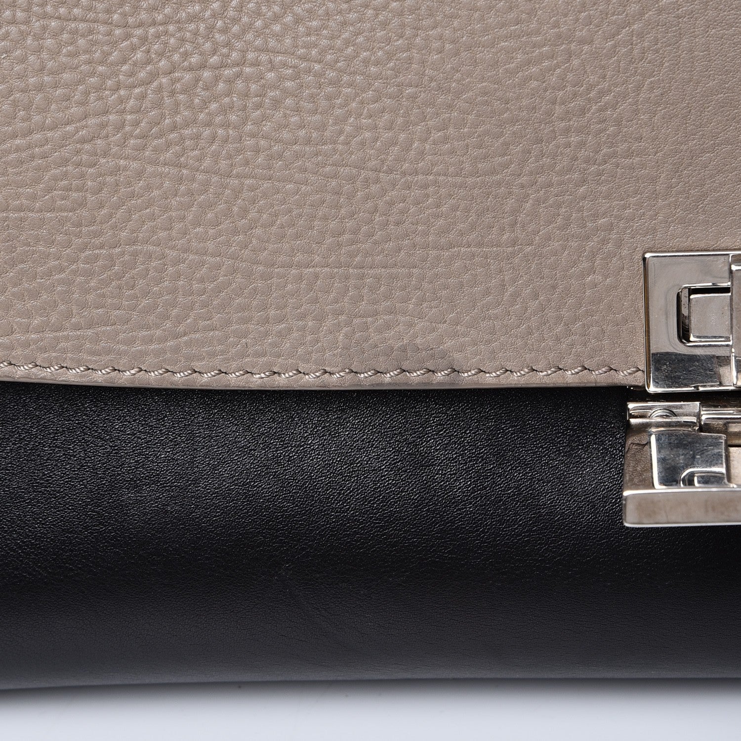 Celine Velluto Calfskin Suede Medium Tri-Color Trapeze Granite 12 of 14