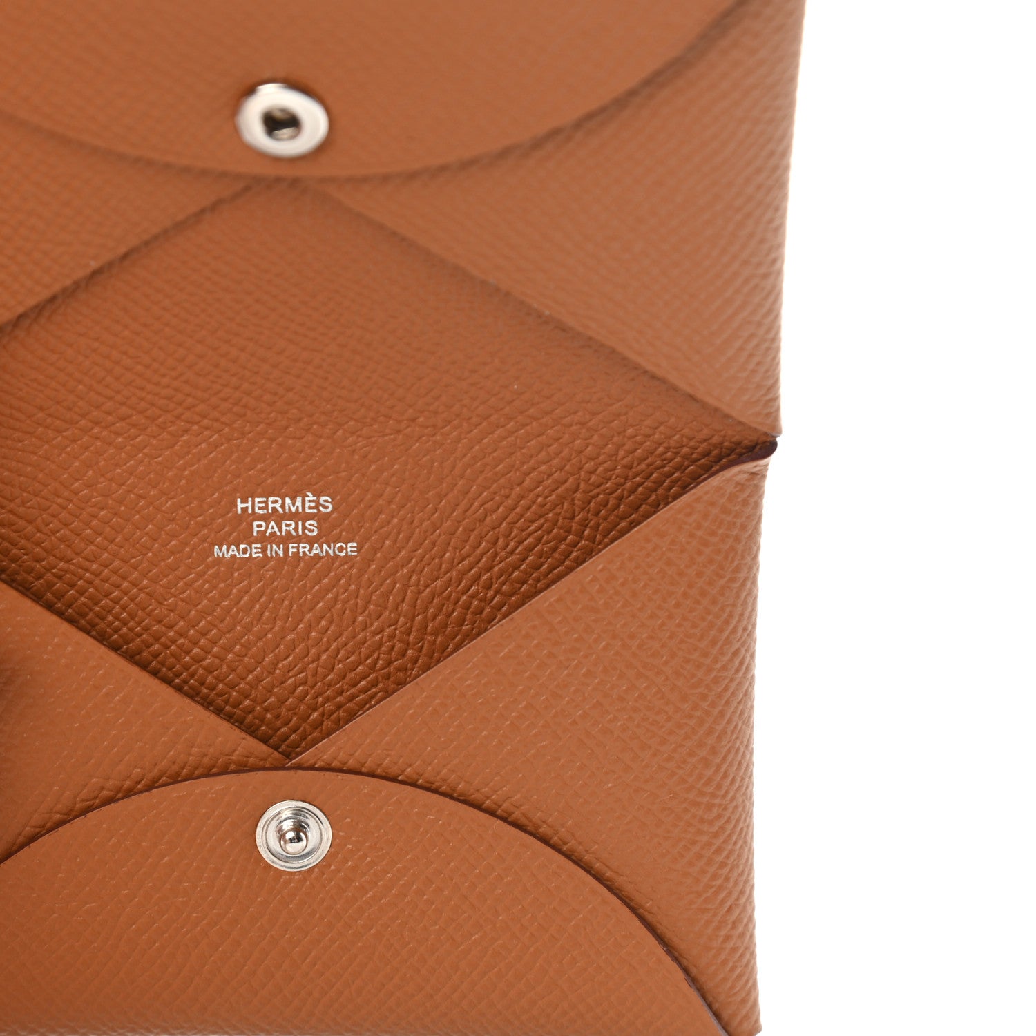 Hermes Epsom Calvi Card Case Gold 6 of 8