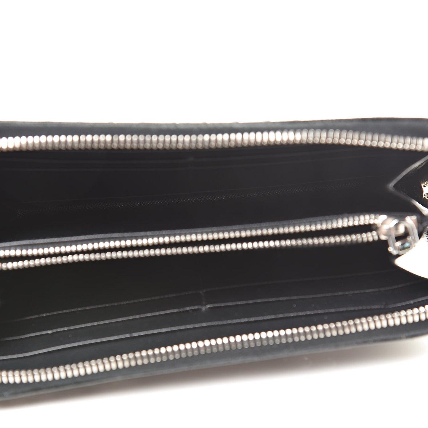 Saffiano Studded Zip Around Wallet Black