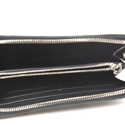 Prada Saffiano Studded Zip Around Wallet Black 5 of 9