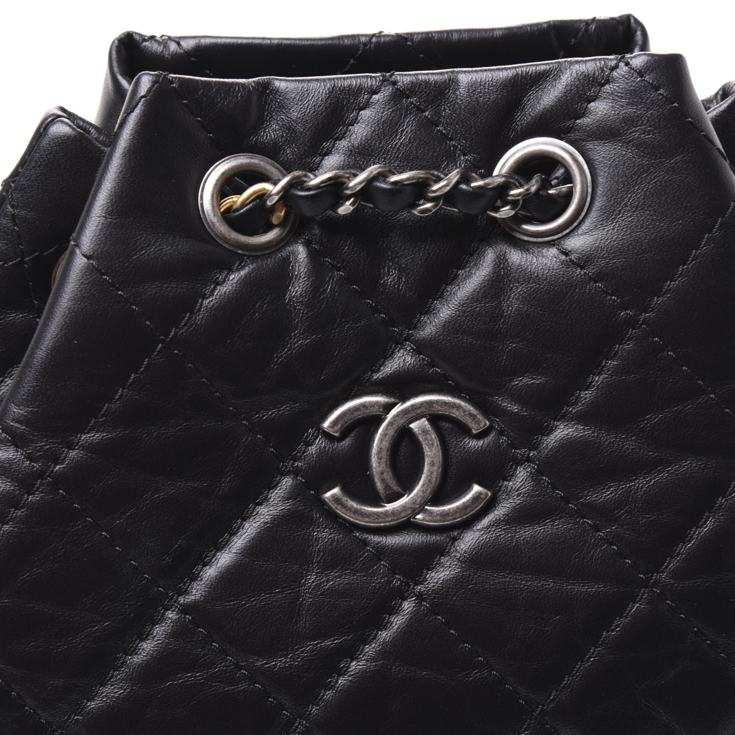 Chanel Aged Calfskin Quilted Small Gabrielle Backpack Black 9 of 10