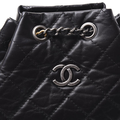 Chanel Aged Calfskin Quilted Small Gabrielle Backpack Black 9 of 10