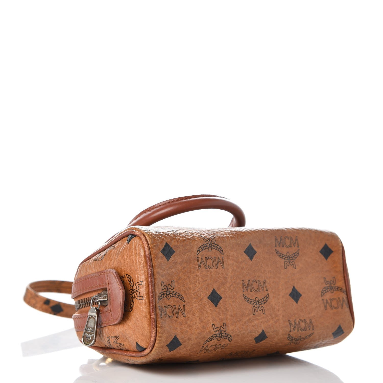 MCM Visetos Mini Boston Bag Cognac 4 of 16