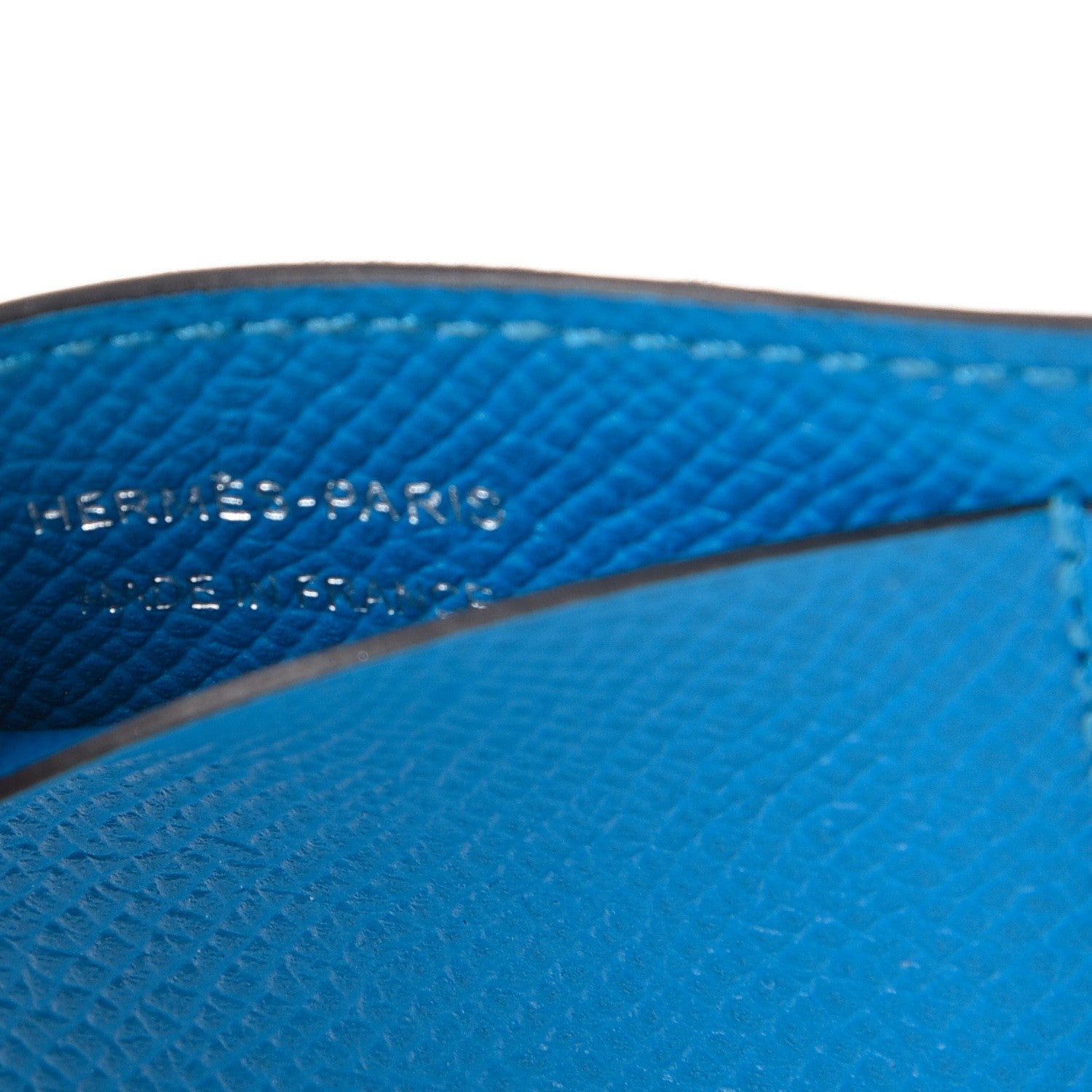 Hermes Epsom Passant Compact Wallet Card Holder Insert Bleu Zanzibar 5 of 5