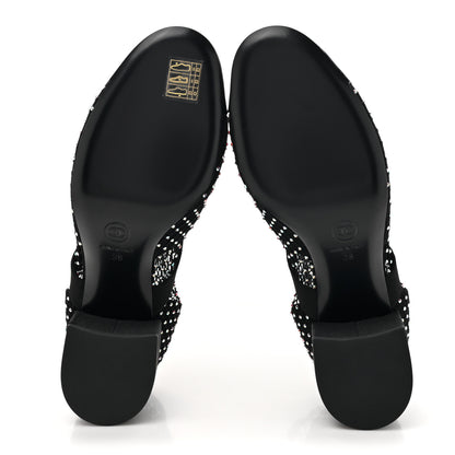 Chanel Resille Strass Kid Suede Patent Mary Jane Short Boots 38 Black 5 of 8