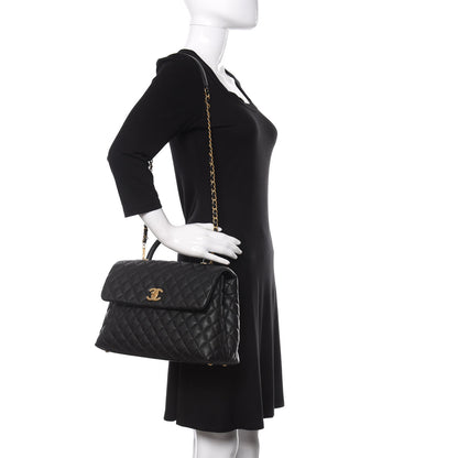 Chanel Caviar Quilted Medium Coco Handle Flap Black 2 of 11