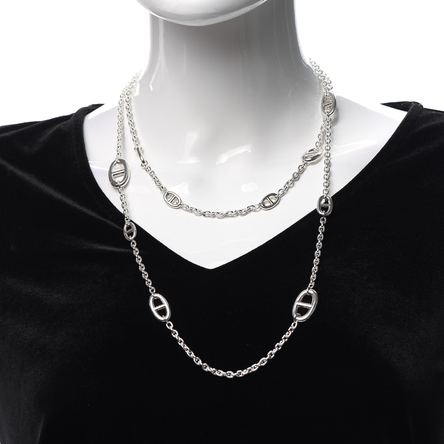 Hermes Sterling Silver Farandole Necklace 120 2 of 5