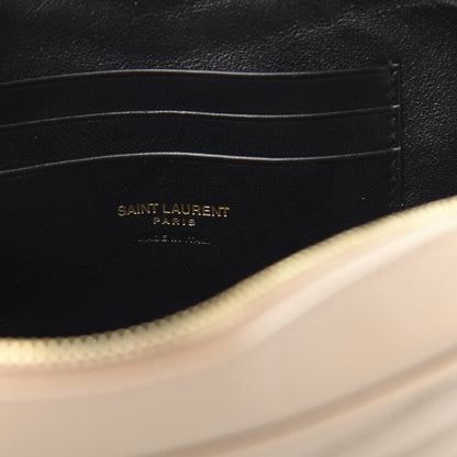 Saint Laurent Grain De Poudre Matelasse Monogram Mini Lou Camera Bag Dark Beige 6 of 11