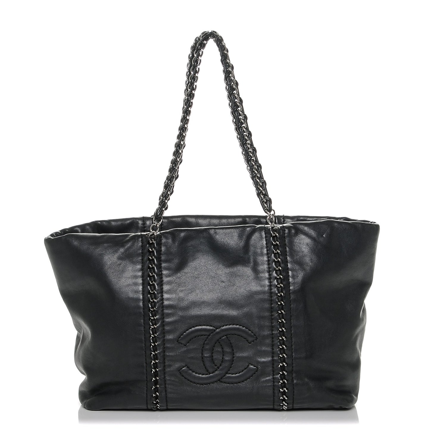 Smooth Calfskin Luxe Ligne Tote Black
