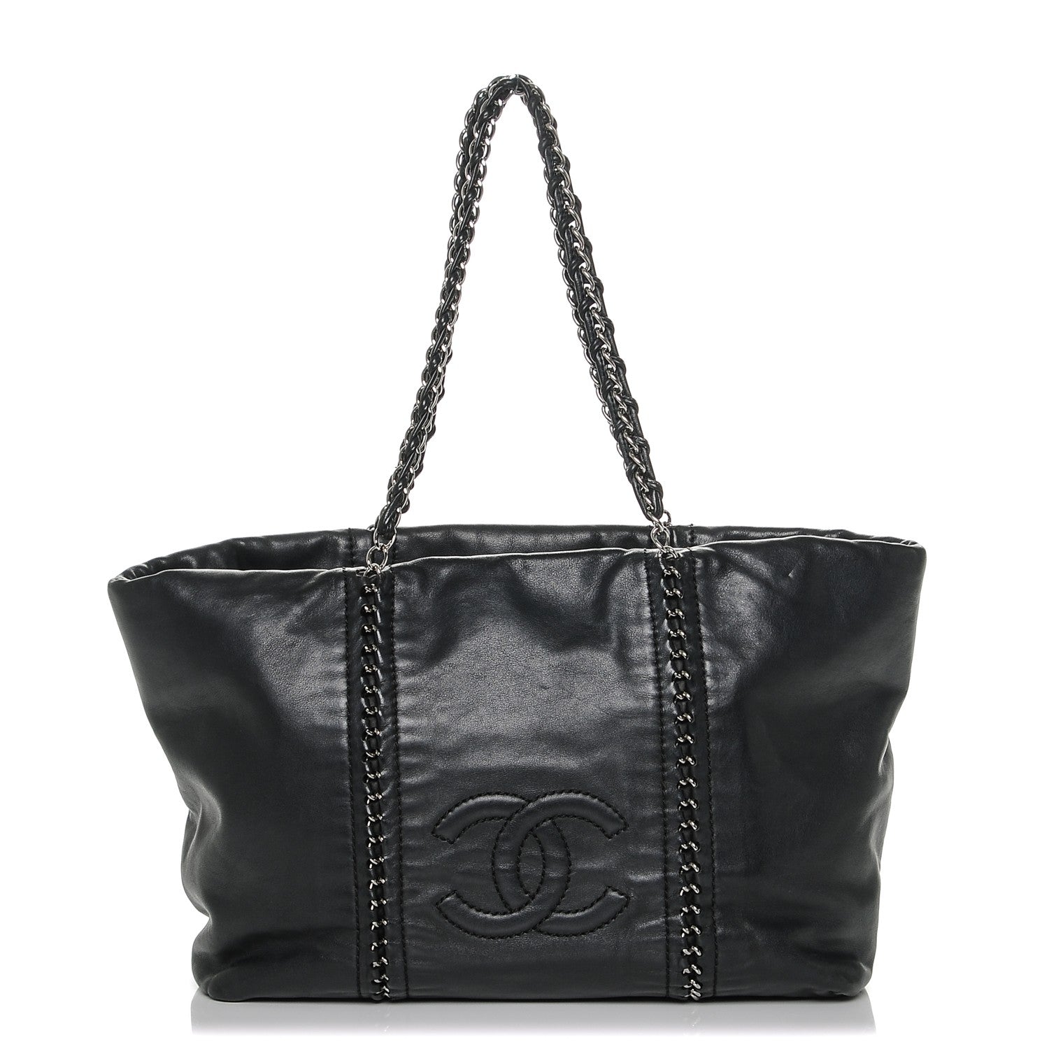 Chanel Smooth Calfskin Luxe Ligne Tote Black 1 of 7