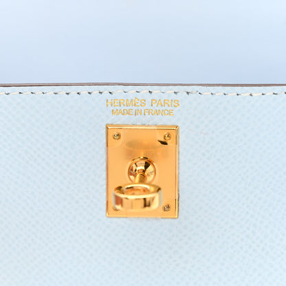 Hermes Epsom Mini Kelly Sellier 20 Bleu Brume 6 of 10