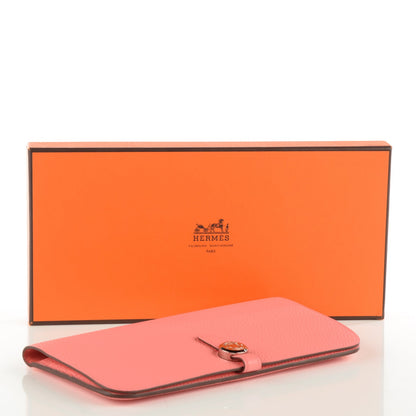 Hermes Togo Dogon Recto Verso Wallet Rose Candy 4 of 10