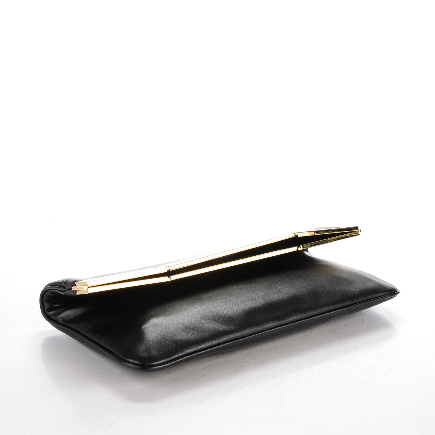 Saint Laurent Smooth Calfskin Courtney Fold-Over Clutch Black 4 of 7