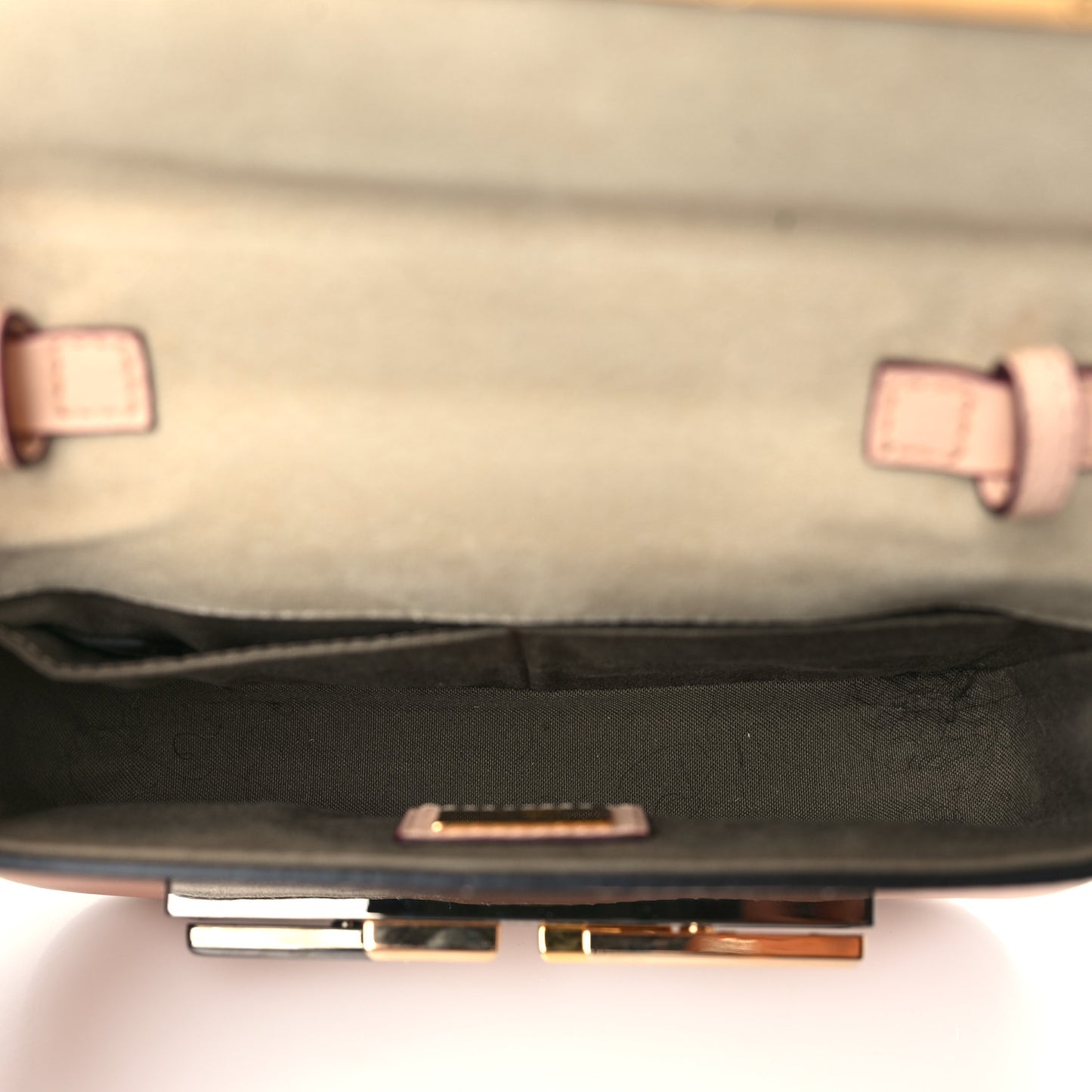 Vitello Dolce Calf Hair Studded Mini 3Baguette Shoulder Bag Light Pink