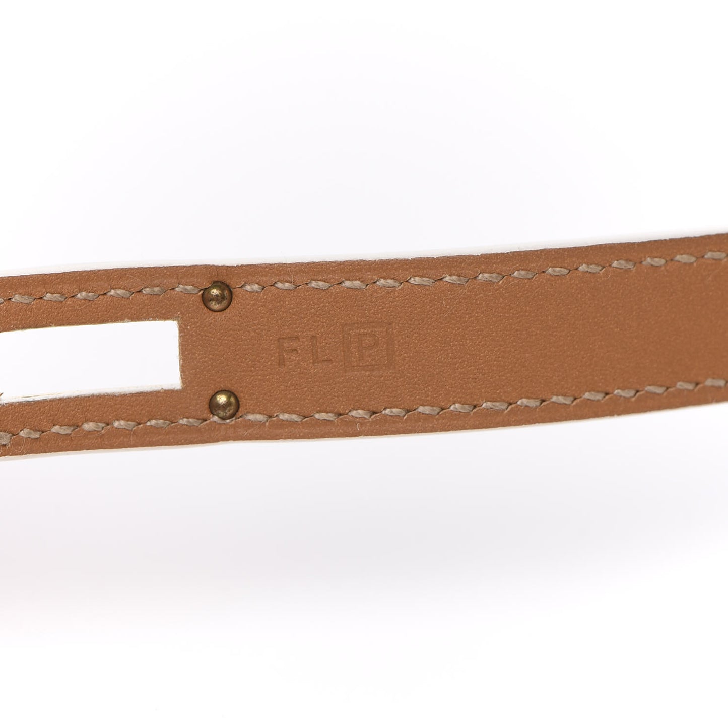Epsom Kelly Double Tour Bracelet XS White