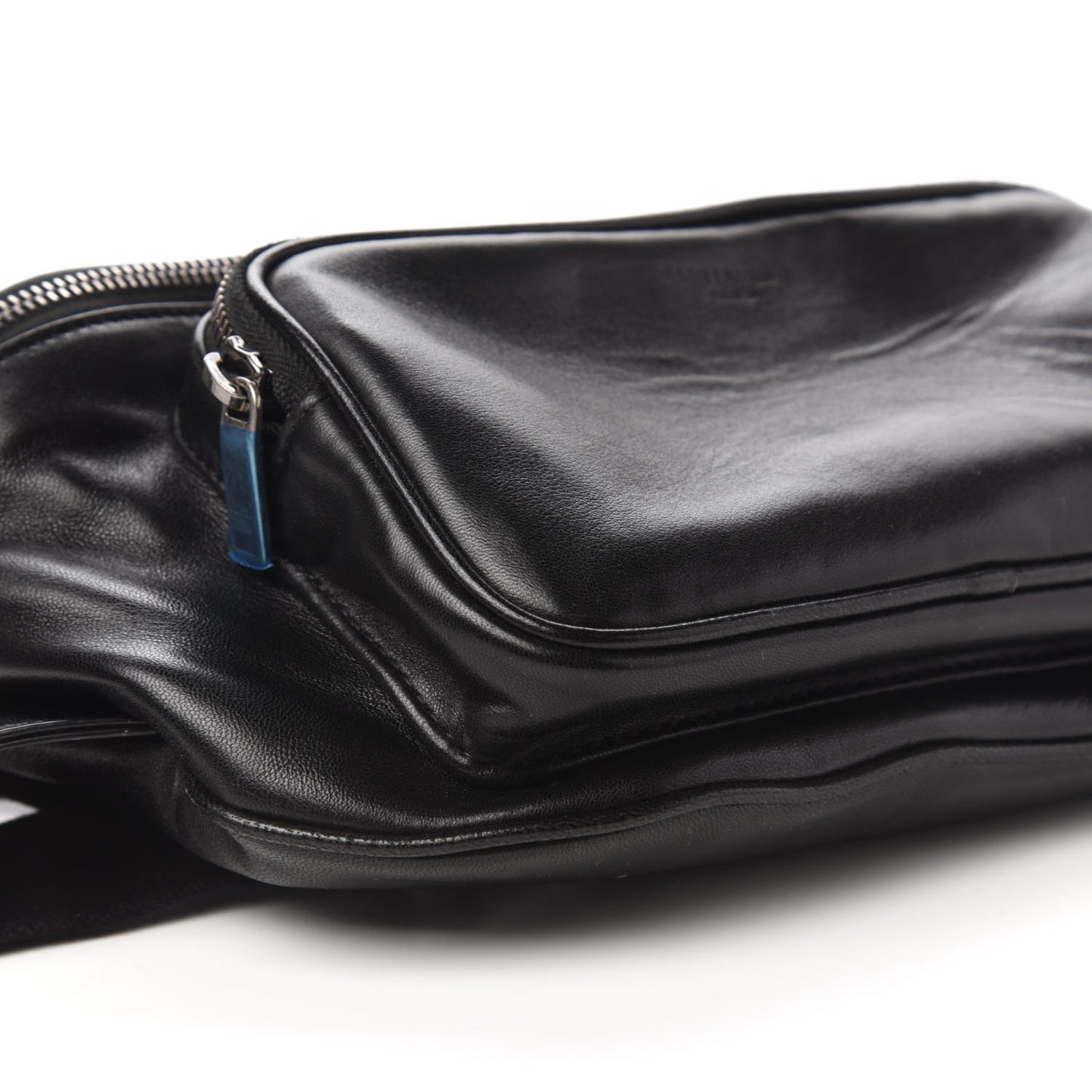 Lambskin Subway Belt Bag Black