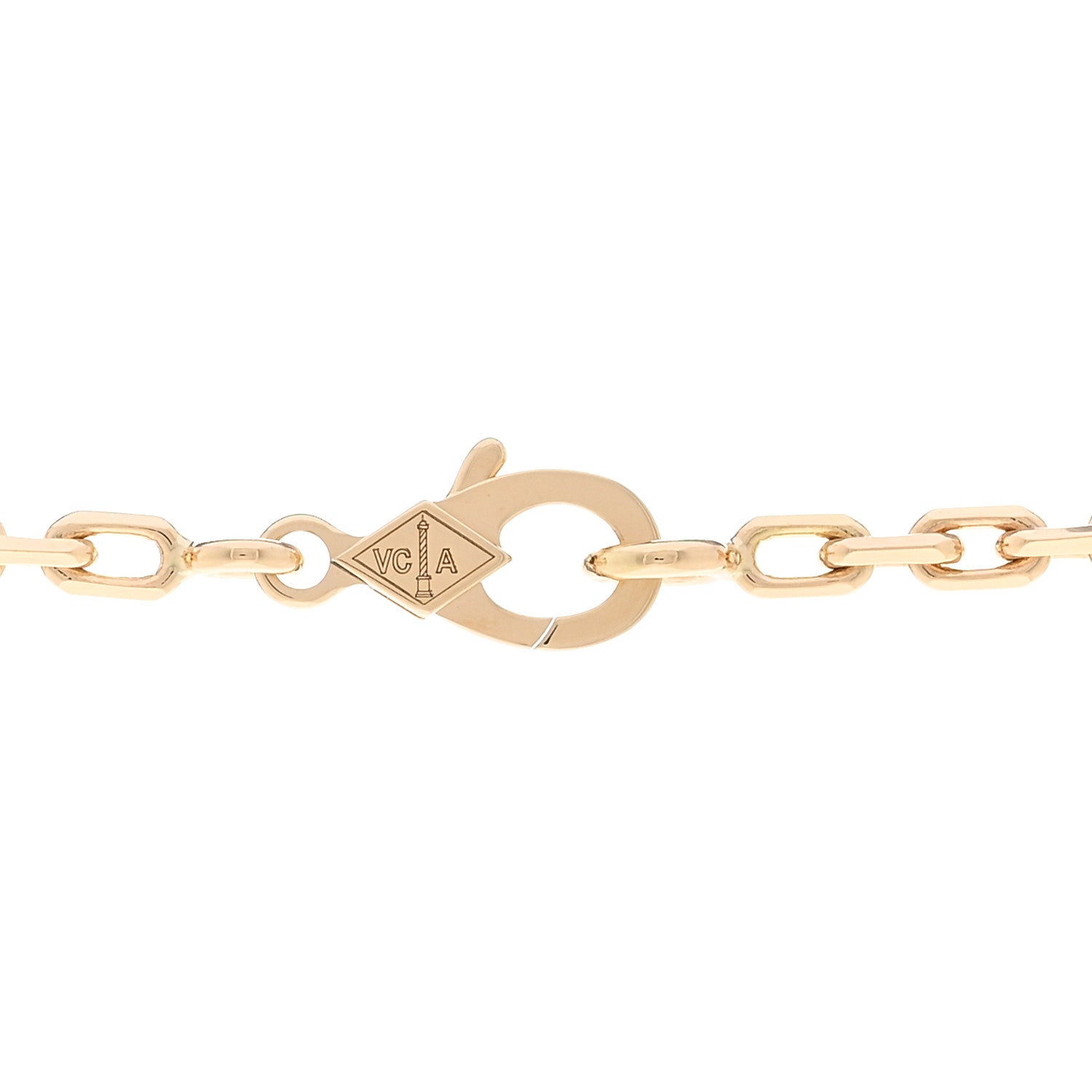 Van Cleef & Arpels 18K Yellow Gold Mother of Pearl 10 Motifs Vintage Alhambra Necklace 4 of 5
