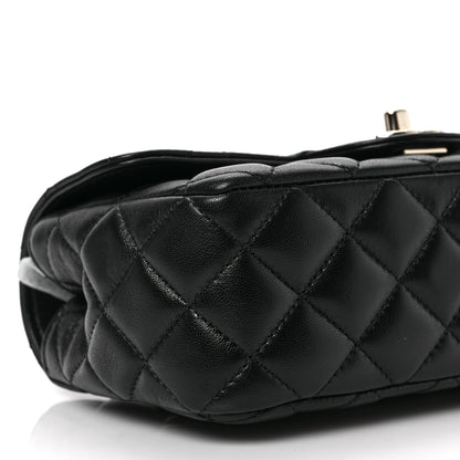 Chanel Lambskin Quilted Mini Crystal Top Handle Rectangular Flap Black 8 of 9