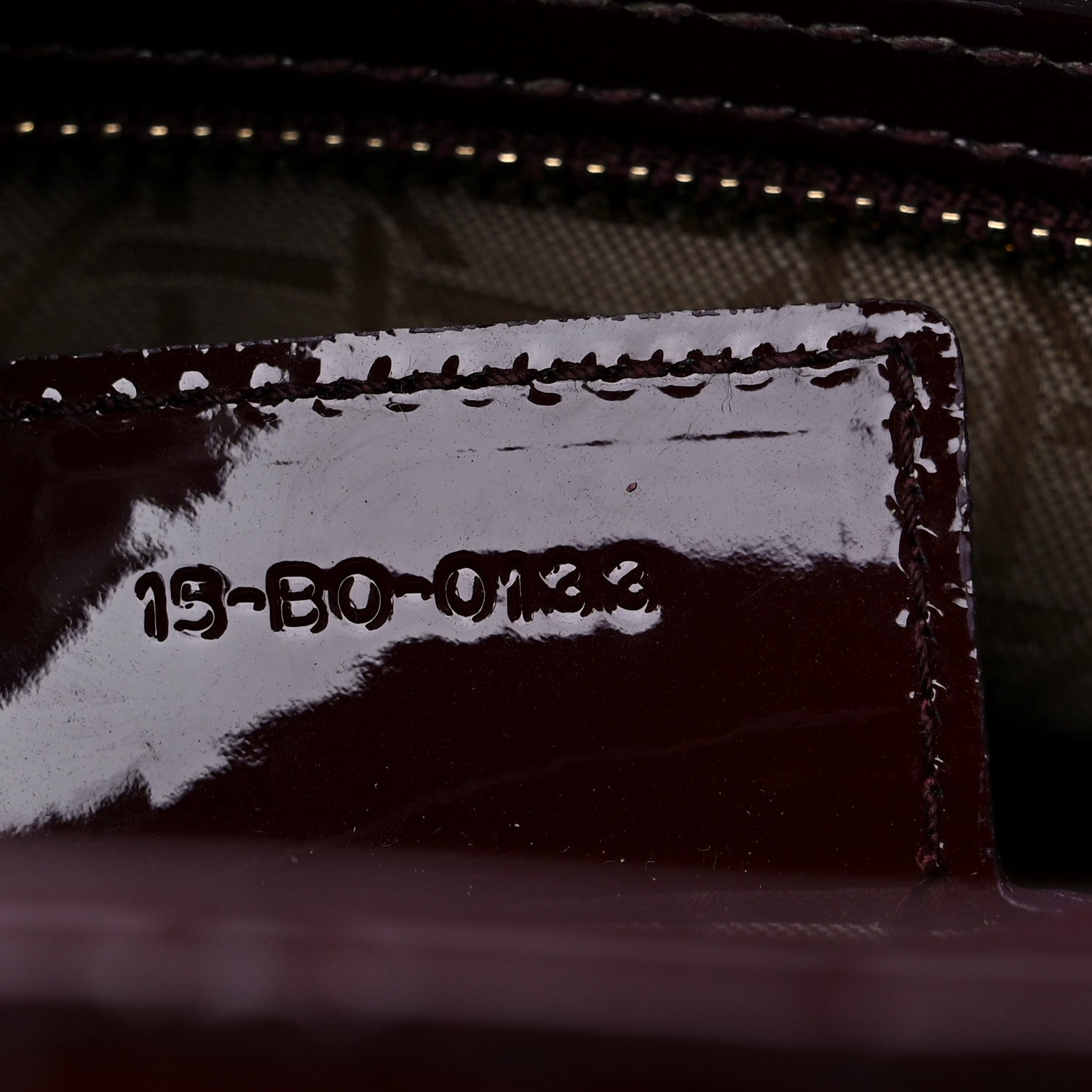 Christian Dior Patent Cannage Large Lady Dior Burgundy 6 of 12