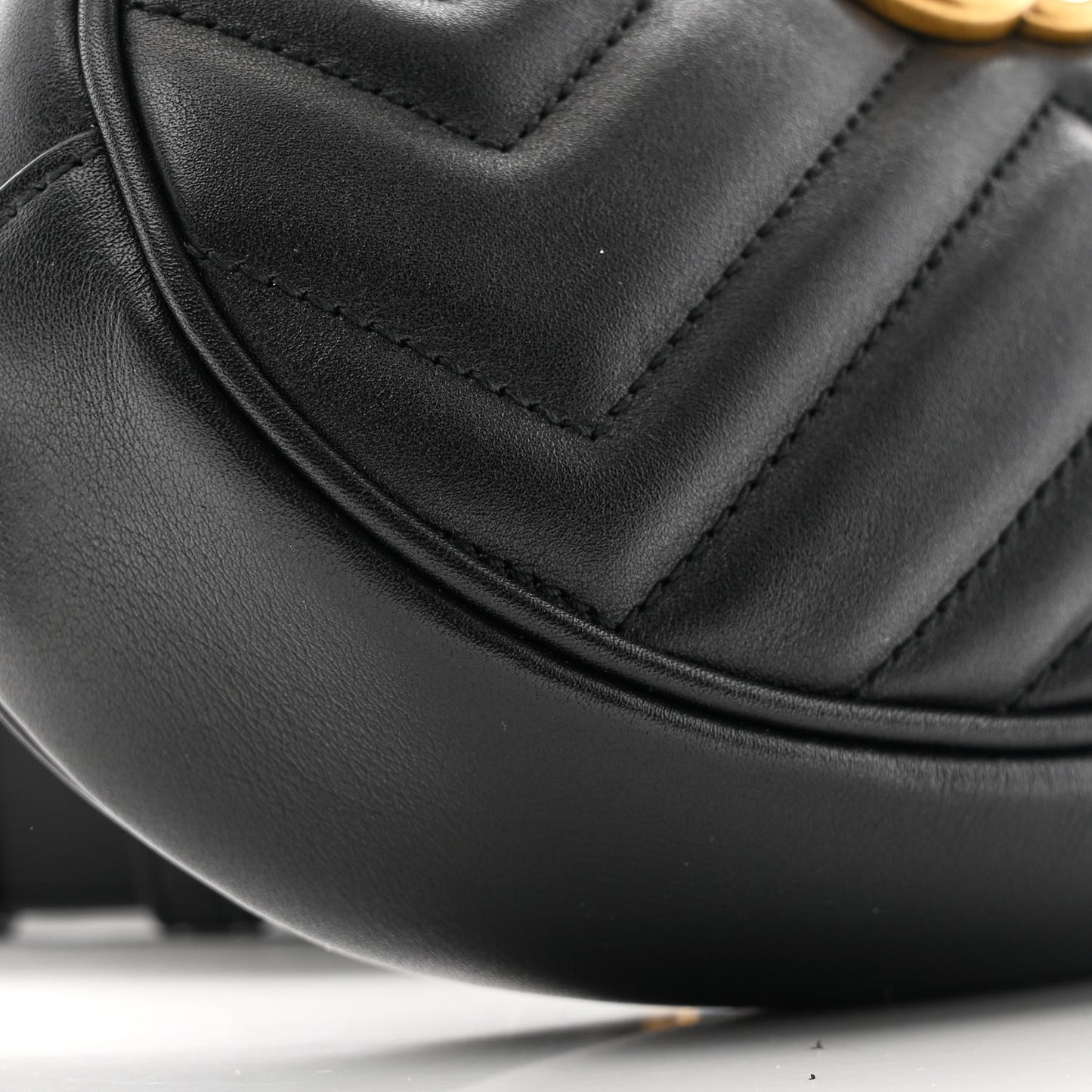 Calfskin Matelasse GG Marmont Belt Bag 75 30 Black