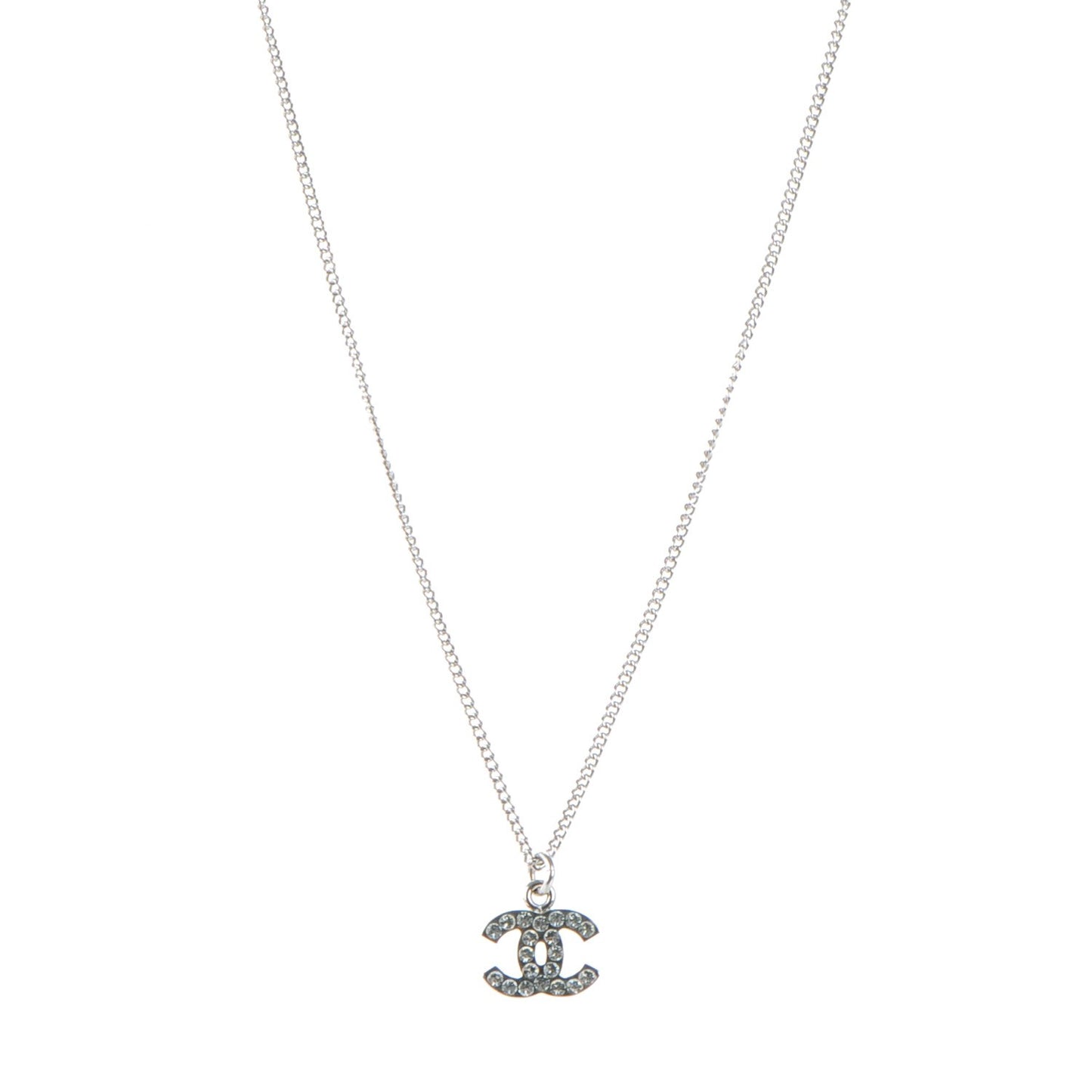 Crystal Timeless CC Necklace Silver
