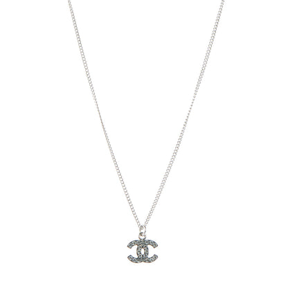 Chanel Crystal Timeless CC Necklace Silver 1 of 4