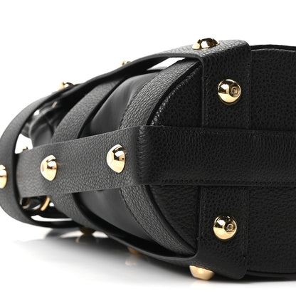 Salvatore Ferragamo Calfskin Cage Bag Black 7 of 8