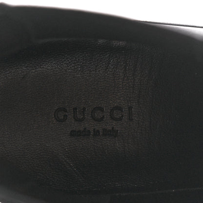 Gucci Flores Calfskin Horsebit Chain Ankle Boots 40 Black 7 of 9